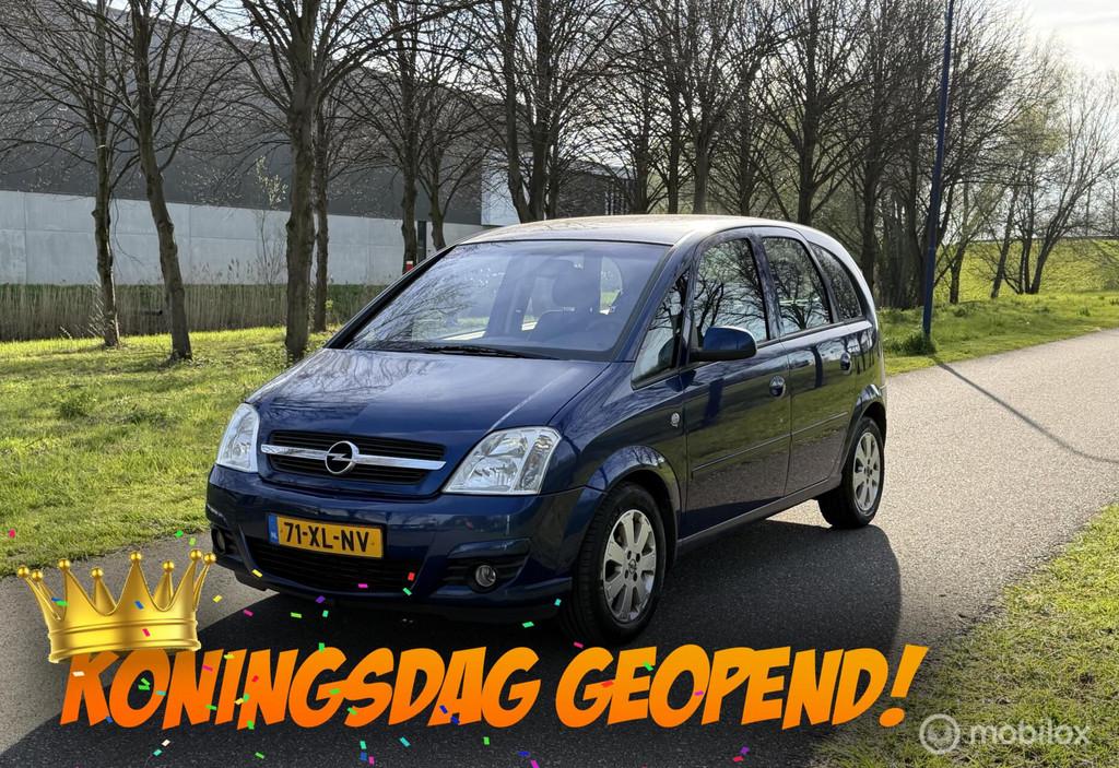 Opel Meriva 1.6-16V Temptation*AUTOMAAT*AIRCO*ELEK. RAMEN, Auto's, Opel, Gebruikt, Zwart, 4 cilinders, Blauw