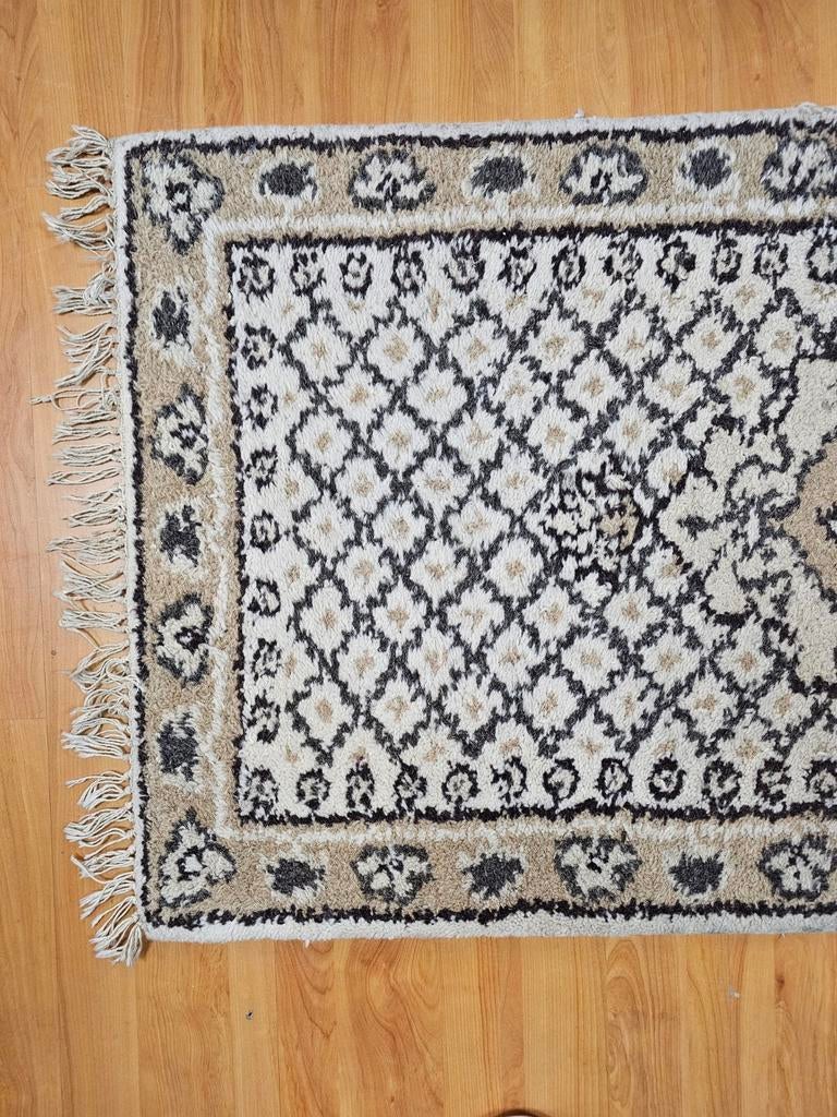 Vintage oosters tapijt semi abstract patroon 133/60, Gebruikt, 100 tot 150 cm, Etten-Leur, DJT@dejuistetoon.eu