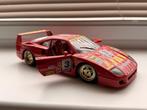 Bburago Ferrari F40 1987 Rood (bestickerd) schaal 1:18, Ophalen, Zo goed als nieuw, Auto, Bburago
