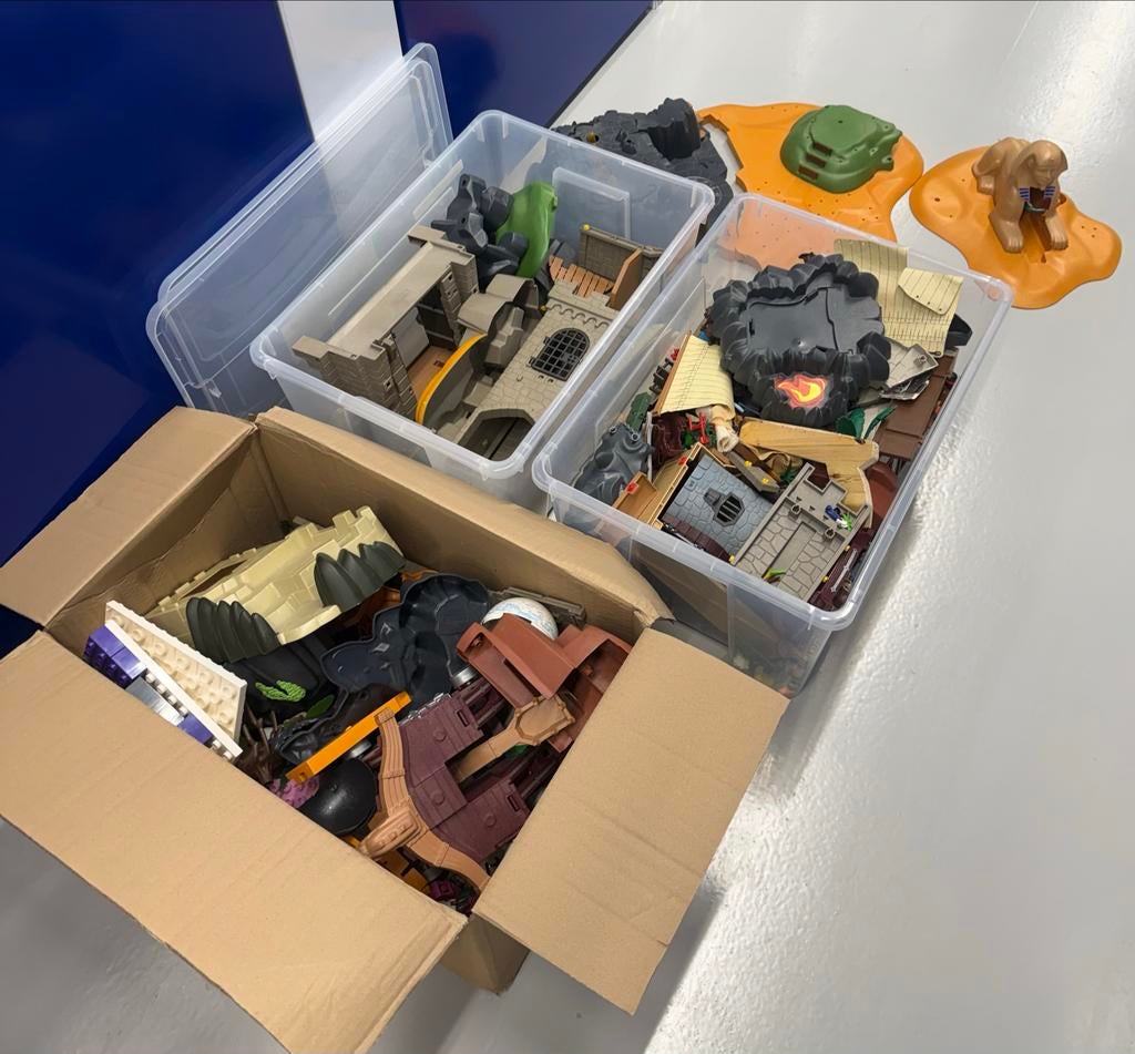 Grote partij Playmobil: Ridders, Draken, Piraten, Kinderen en Baby's, Speelgoed | Playmobil, Ophalen, Gebruikt, Los playmobil