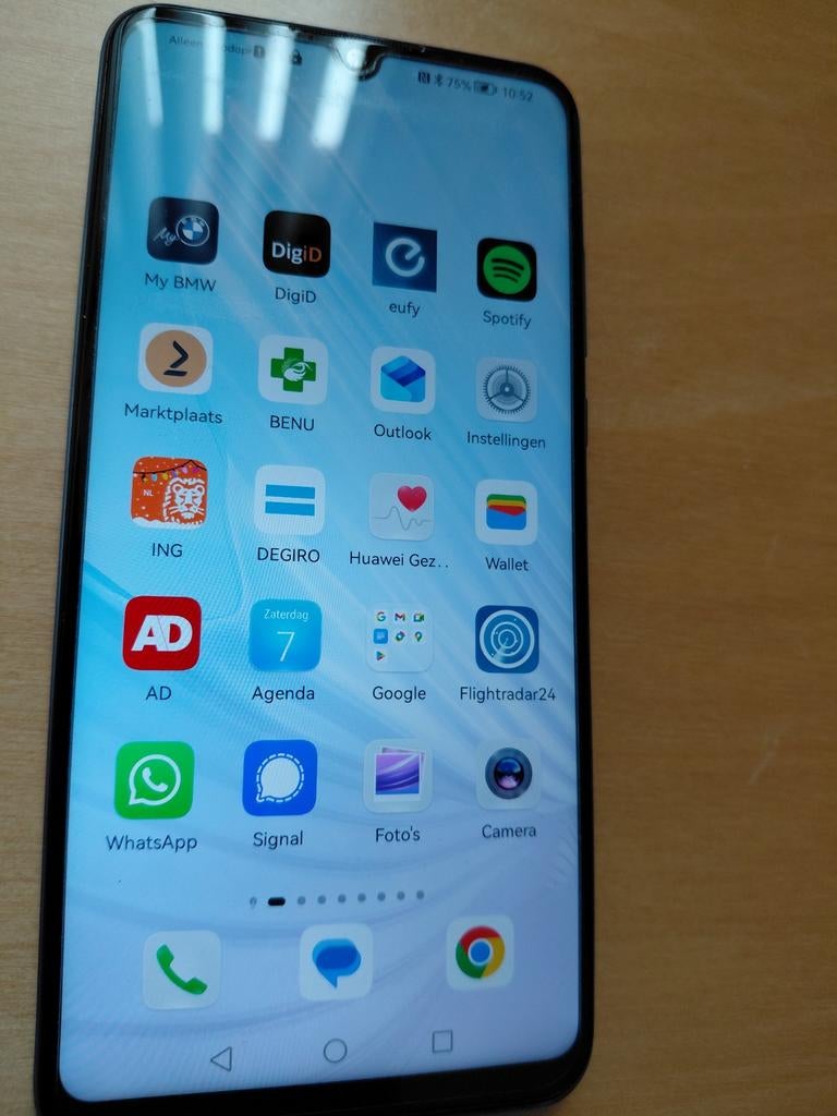 Huawei P30 Lite. Krasvrij met screenprotection., Telecommunicatie, Mobiele telefoons | Huawei, Blauw, Touchscreen, Ophalen of Verzenden