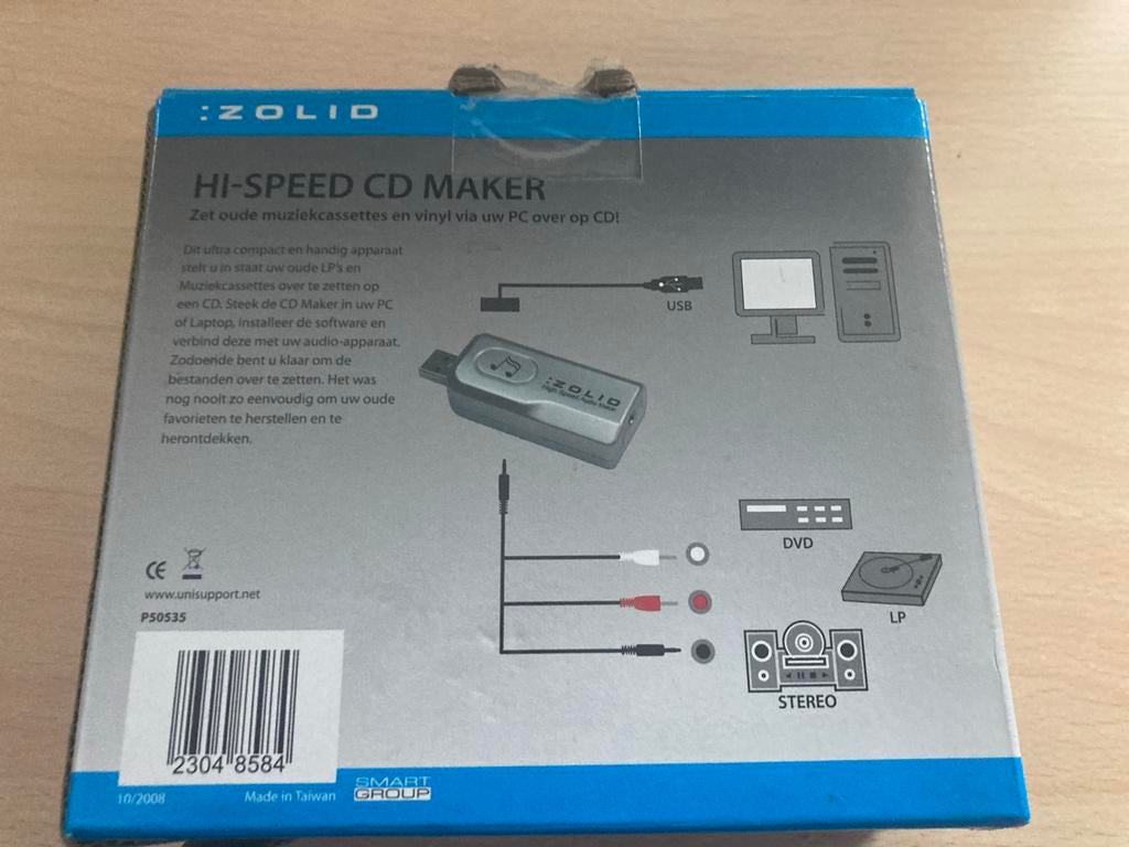 Zolid Hi-Speed CD Maker - Digitaliseer Audio, Audio, Tv en Foto, Converters, Ophalen of Verzenden, Zo goed als nieuw