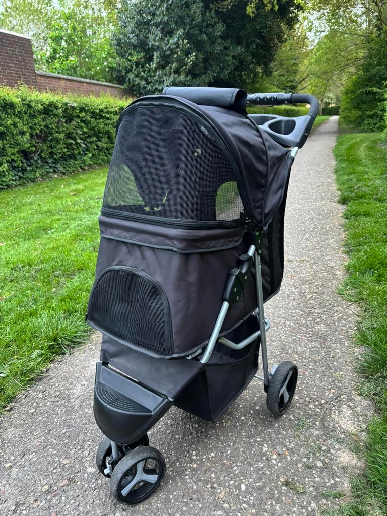 Trixie honden buggy zwart, Dieren en Toebehoren, Honden-accessoires, Ophalen, Zo goed als nieuw