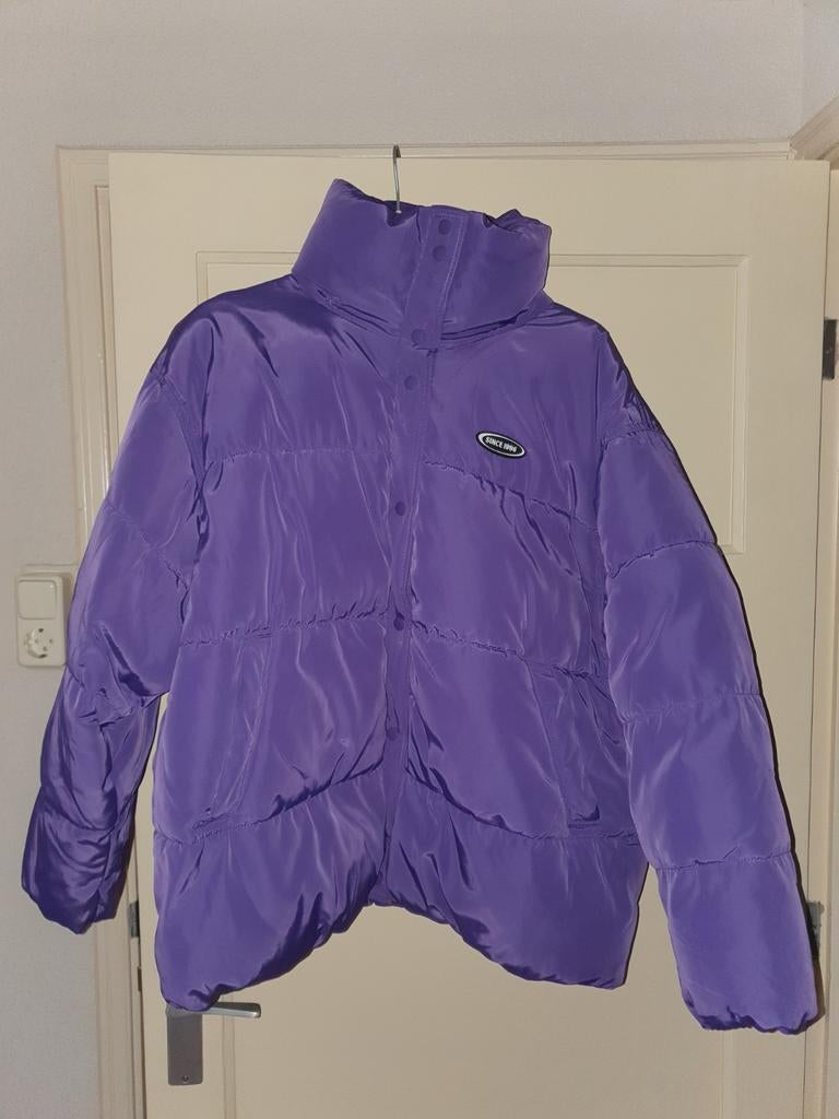 Paarse Puffer Jas H&M Divided - Maat XL, Maat 46/48 (XL) of groter, Ophalen of Verzenden, Gedragen, Paars