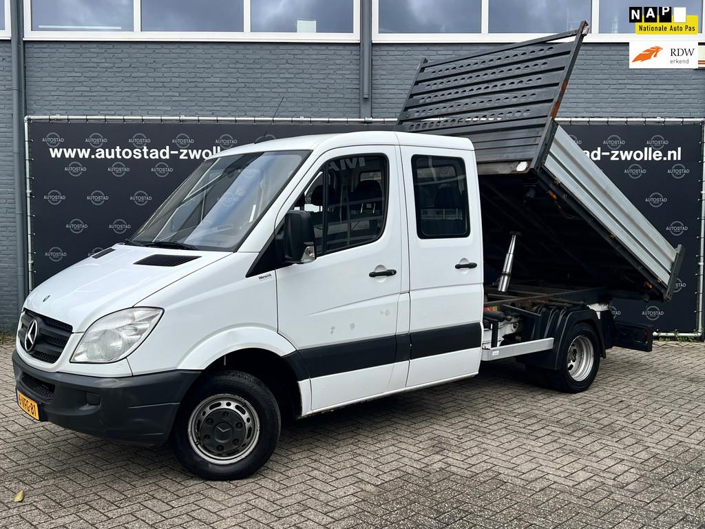 Mercedes-Benz Sprinter 510 2.2 CDI 366 DC kipper Openlaadbak, Euro 5, Zwart, 7 stoelen, Wit