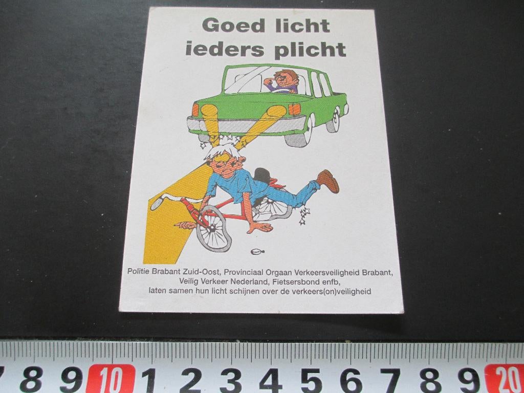 sticker goed licht ieders plicht politie brab. zo VVN fiets, Ophalen, Zo goed als nieuw
