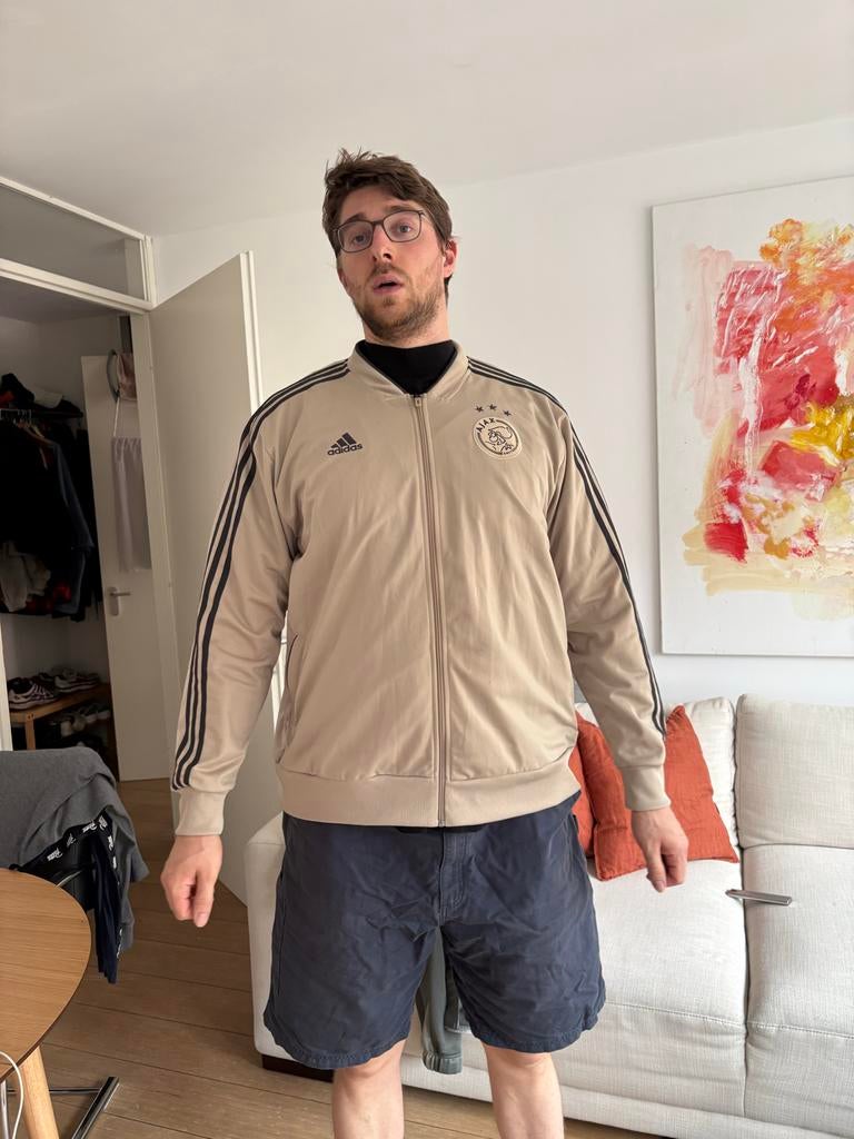 Adidas Ajax vest jack 3XL goud, Ophalen of Verzenden, Gedragen, Overige maten, Geel
