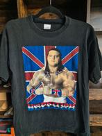 Vintage WWE WWF British Bulldog T-shirt, Maat 48/50 (M), Zwart, Ophalen of Verzenden, Gedragen