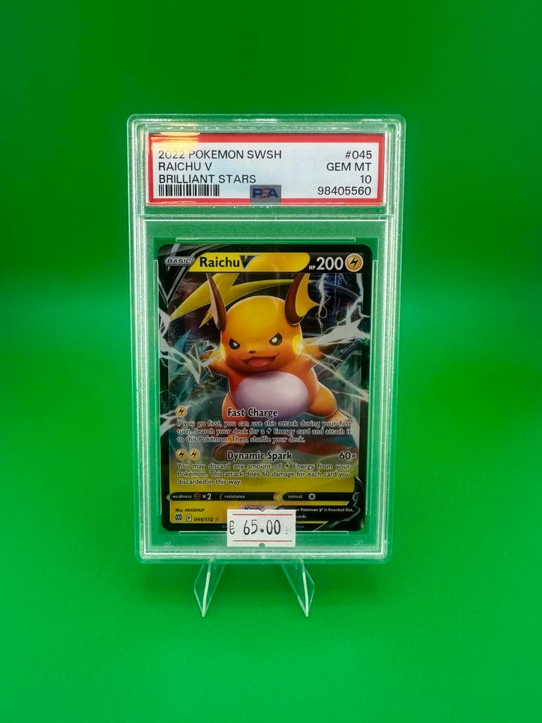 Raichu V 045 PSA 10, Ophalen of Verzenden, Zo goed als nieuw