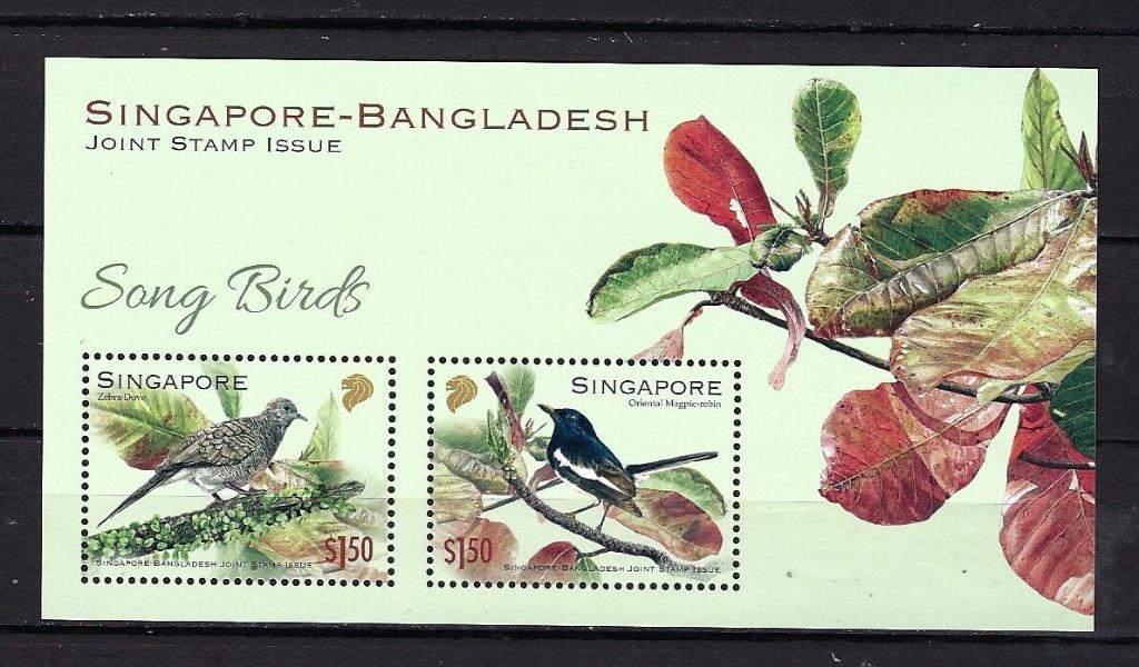 VOGELS Singapore Blok uit 2022 postfris, Ophalen of Verzenden, Postfris, Dier of Natuur