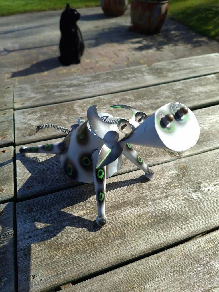 Metal scrap beeld Cow, Ophalen of Verzenden