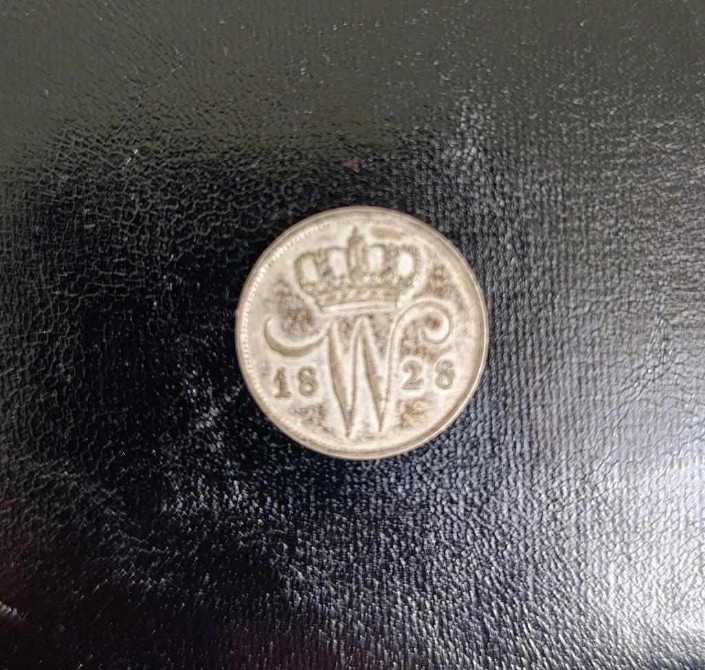 10 cent 1828 zilver, Sieraden, Tassen en Uiterlijk, Portemonnees, Ophalen of Verzenden, Overige kleuren