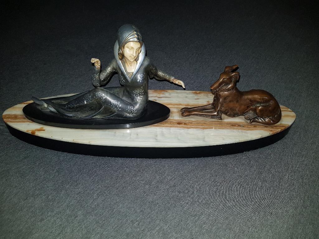Scali art deco beeldje, Antiek en Kunst, Ophalen