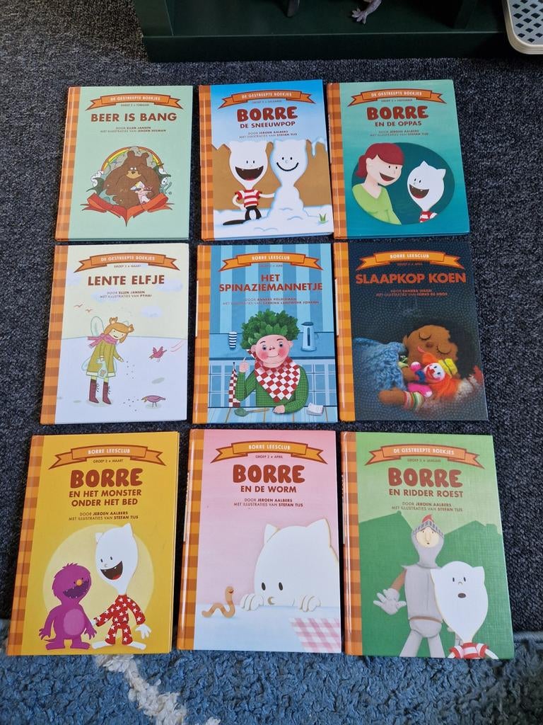 9x Oranje Borre boekjes - Leuke kinderboeken set, Ophalen of Verzenden, Gelezen, Jeroen Aalbers, Fictie algemeen