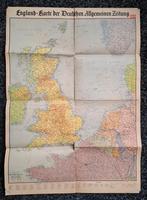 England Karte der Deutschen Allgemeinen Zeitung 1940, Boeken, Atlassen en Landkaarten, Gelezen, Ophalen of Verzenden, Landkaart