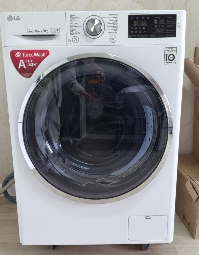LG wasmachine, Ophalen, 8 tot 10 kg, Zo goed als nieuw, 85 tot 90 cm
