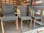 4 tuinstoelen te koop, Ophalen, Gebruikt, Kunststof