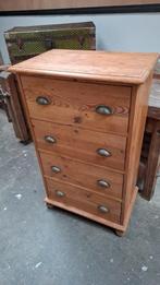 Oude grenen ladenkast - 2 beschikbaar, Ophalen, Gebruikt, 5 laden of meer, 100 tot 150 cm