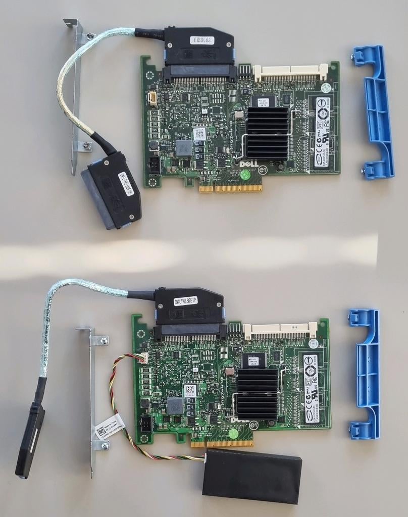 2x Dell E2K-UCP-61-B SAS PCI Express x8 RAID Controller, Ophalen of Verzenden, Gebruikt, Intern, Dell