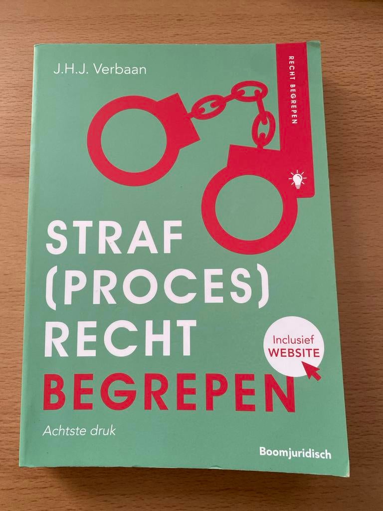 Straf(proces)recht Begrepen - J.H.J. Verbaan, Boeken, Ophalen of Verzenden, Gamma, Gelezen, HBO
