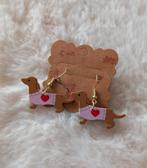 Teckel oorbellen, Overige materialen, Hangers, Nieuw, Ophalen of Verzenden