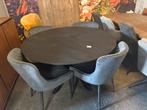 Moderne ronde eettafel met 4 stoelen, Ophalen, Outletliving7@gmail.com, Nieuw, Vier