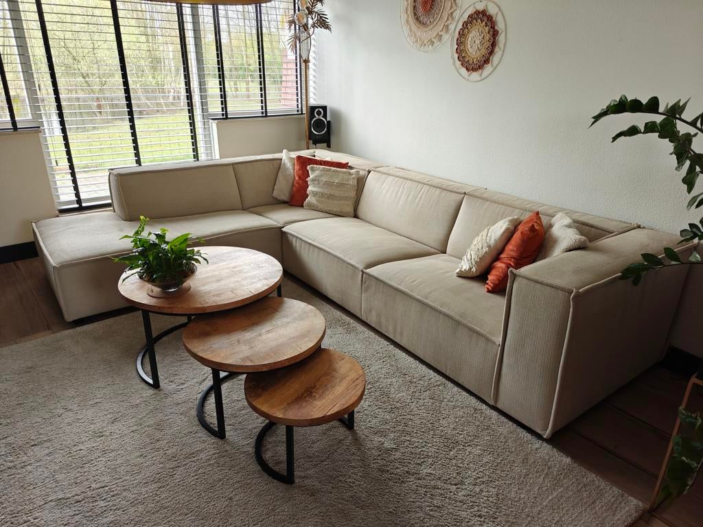 Hoekbank By Sidde Somer pure 901 oad beige, Ophalen, 300 cm of meer, Zo goed als nieuw, Vierpersoons of meer