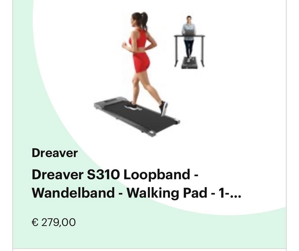 Dreaver Loopband/Wandelband - Ideaal voor thuis trainen, Ophalen, Zo goed als nieuw, Loopband