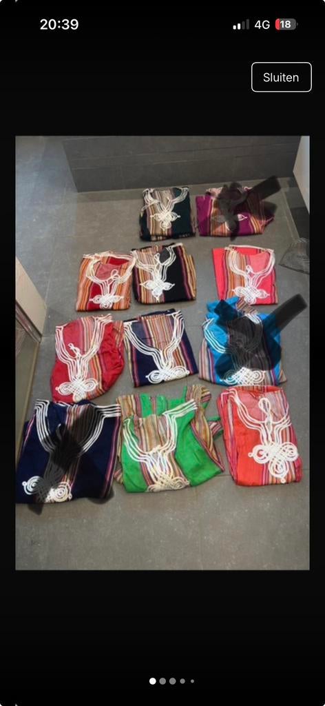 Marokkaanse huisjurk zwart paars roze groen, Ophalen of Verzenden, Nieuw, Hondentrui