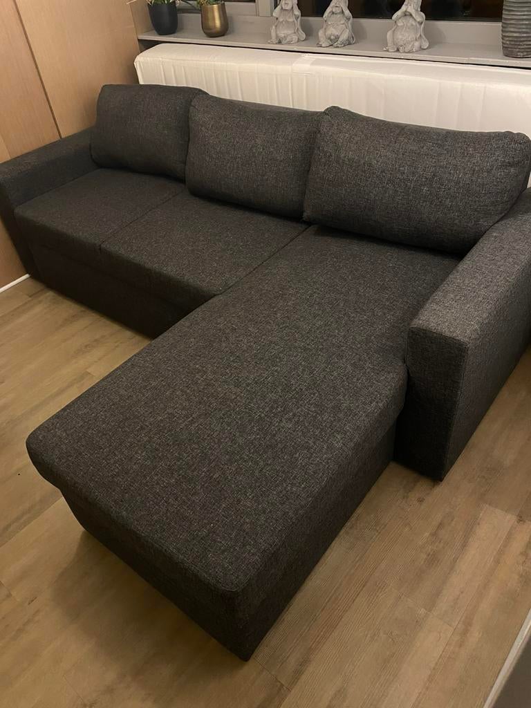 Slaapbank IKEA donkergrijs, Huis en Inrichting, Slaapkamer | Slaapbanken, Ophalen, Zo goed als nieuw, Tweepersoons, 140 cm