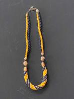 Hals ketting in kleuren van IJsselstein, Ophalen of Verzenden, Gebruikt, Geel, Overige materialen