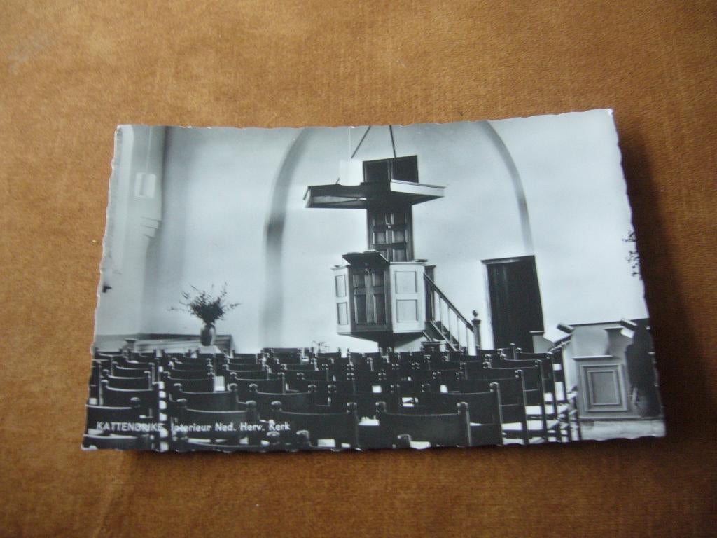KATTENDIJKE  =  INTERIEUR NED HERV KERK, Ophalen of Verzenden, 1940 tot 1960, Ongelopen