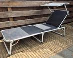 Ligbedje  verstelbaar met zonnescherm., Tuin en Terras, Ophalen, Gebruikt