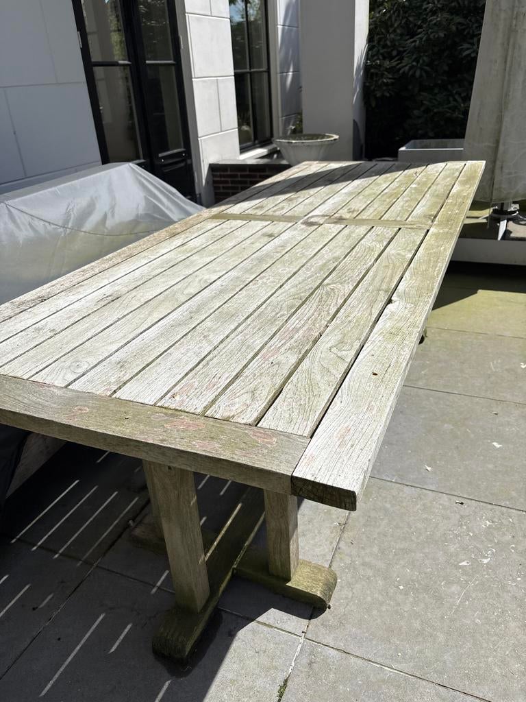 Annapart Teakhouten Tuinset - Tafel en 4 Stoelen, Tuin en Terras, Ophalen, Gebruikt, Eettafel, 6 zitplaatsen
