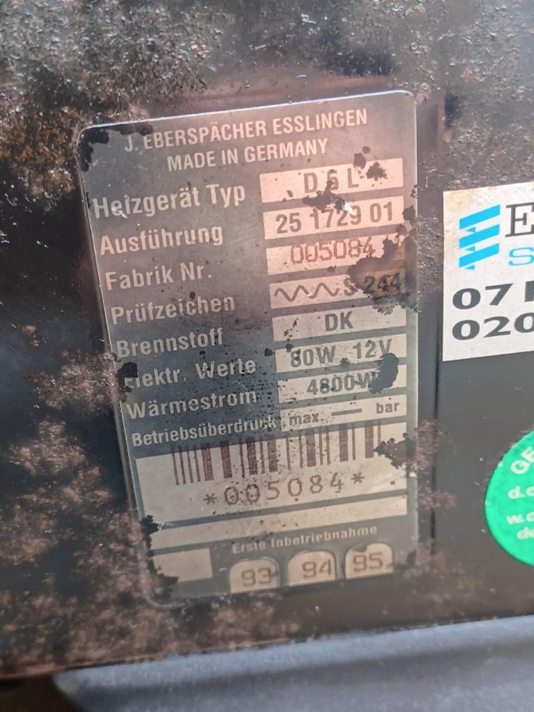 Gedemonteerde Eberspracher diesel verwarmin, Watersport en Boten, Ophalen of Verzenden, Gebruikt, Motor en Techniek, Zeilboot of Motorboot