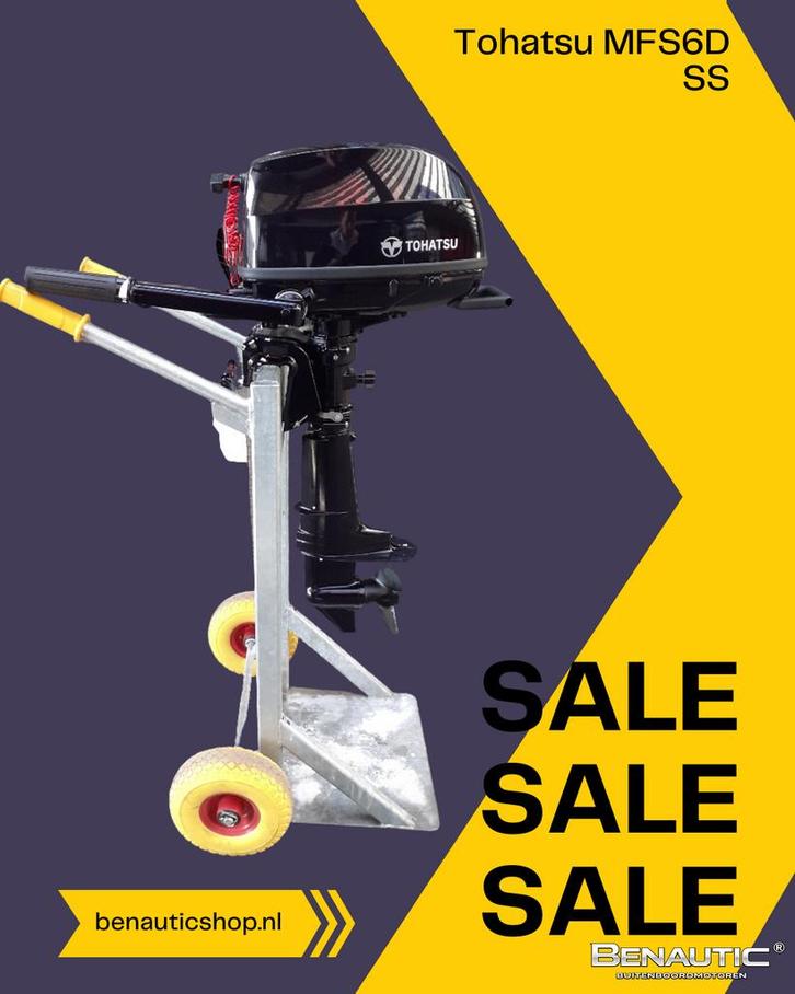 Direct leverbaar! Nieuwe Tohatsu MFS6D SS 6pk kortstaart knu, Watersport en Boten, Buiten- en Binnenboordmotoren, Nieuw