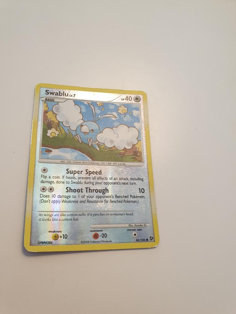 Pokemon kaart Swablu LV.7, Ophalen of Verzenden