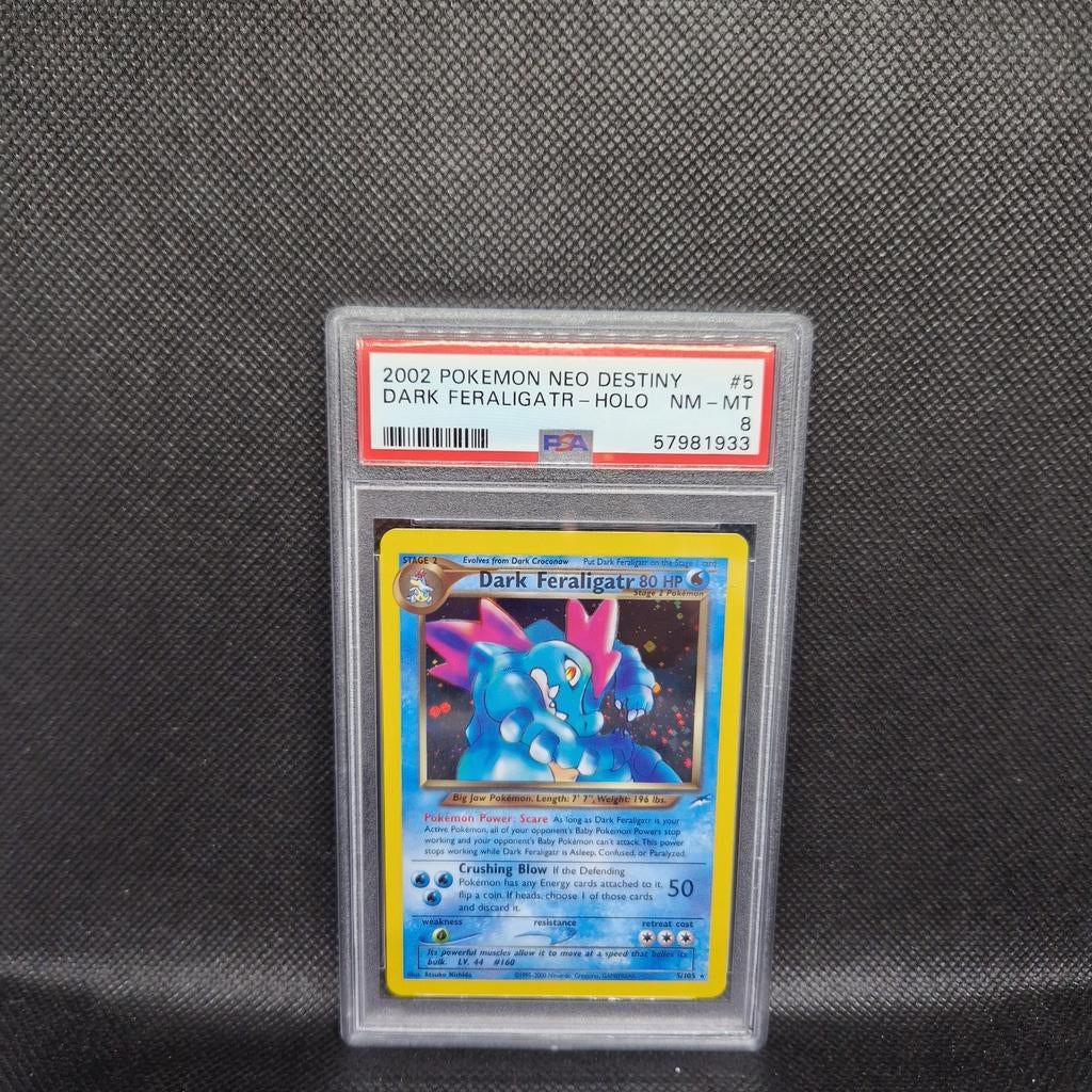 Dark Feraligatr Holo Neo Destiny PSA 8, Ophalen of Verzenden, Zo goed als nieuw