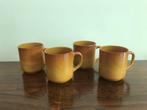 Set van 4 mokken tassen BP retro vintage, Ophalen of Verzenden