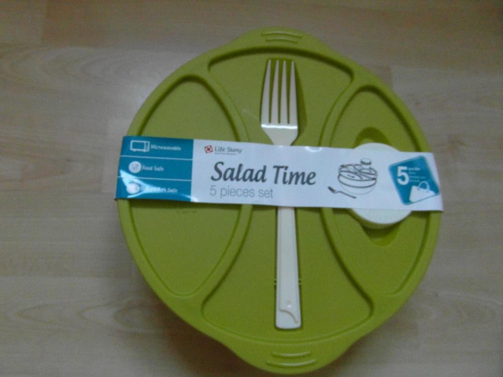 Salade box met vork en dressing bakje  Nieuw, Kunststof, Nieuw, Ophalen of Verzenden, Overige merken