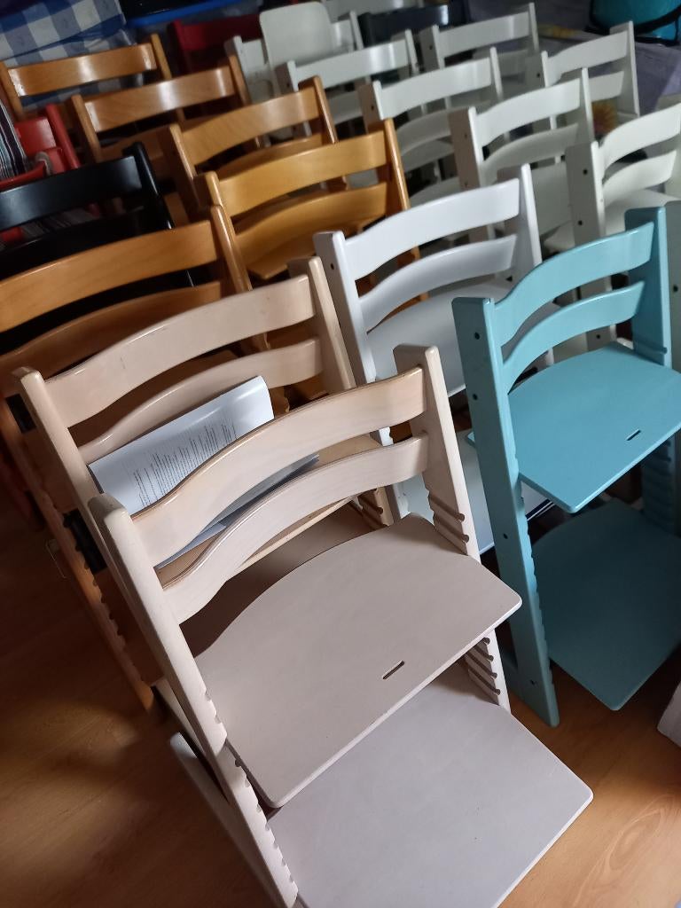Stokke Tripp Trapp kinderstoel, newborn sets, babysets, etc., Ophalen of Verzenden, Gebruikt, Meegroeistoel, Gordel(s)