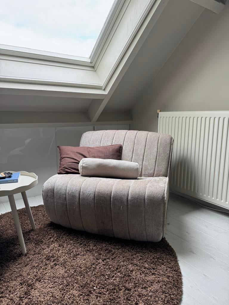Mooie Beige fauteuil, Huis en Inrichting, Stoelen, Ophalen, Gebruikt, Overige kleuren, Eén