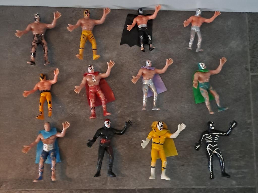 Vintage worstel poppetjes, Ophalen of Verzenden