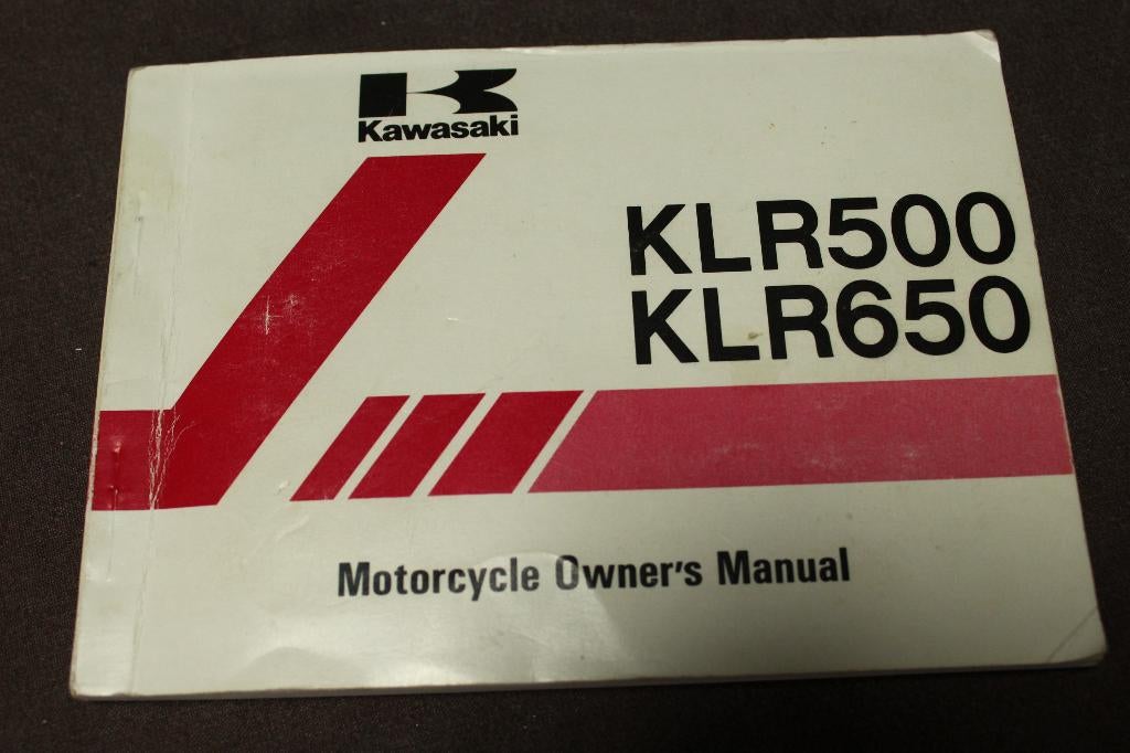 Kawasaki KLR500 KLR650 1987 motorcycle owner's manual KL- A2, Motoren, Ophalen of Verzenden, Kawasaki