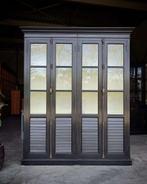 Chique Vitrinekast | Louvre deuren | Buffetkast #6067, Niet ingevuld, 200 cm of meer, 150 tot 200 cm, Niet ingevuld