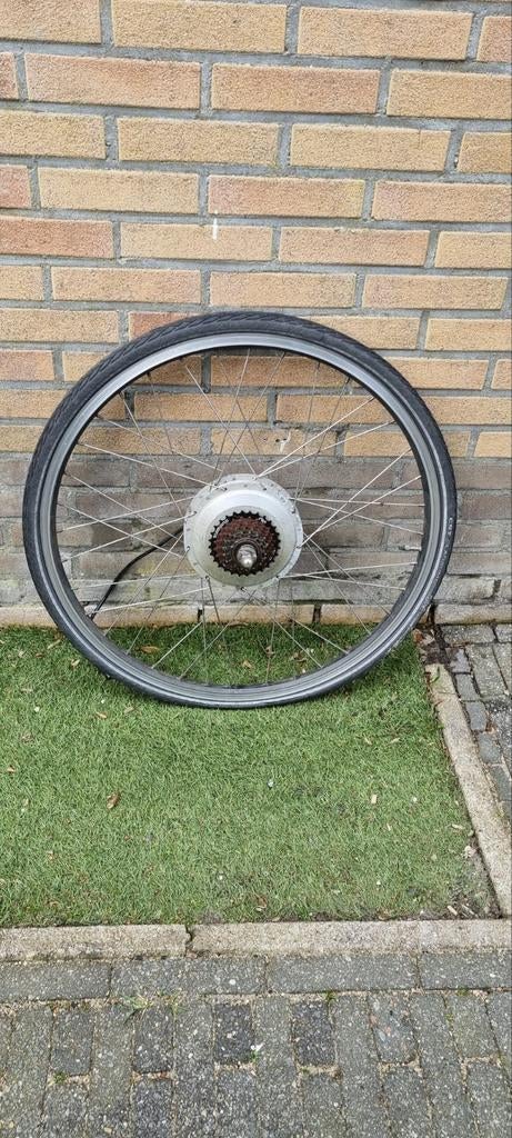 Batavus of koga achterwiel met motor voor elektrische fiets, Gebruikt, Batavus, Ophalen of Verzenden, Aluminium