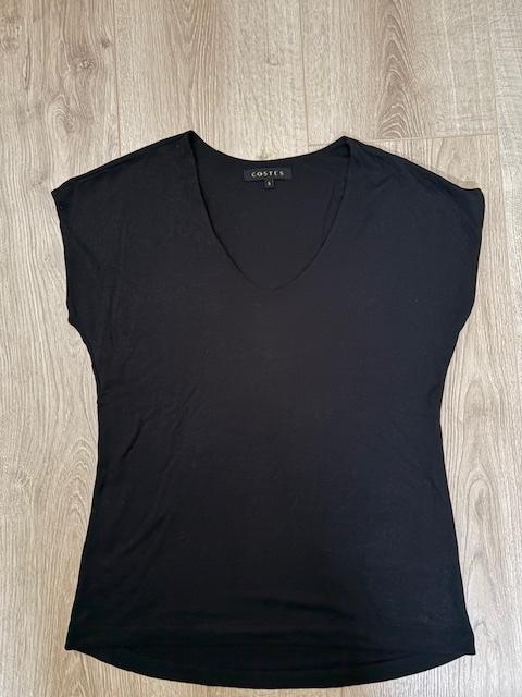 Costes nette top (maat S), Zwart, Ophalen of Verzenden, Zo goed als nieuw, Korte mouw