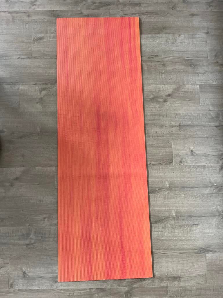 Als nieuw: Comfortabele Bodhi Ganges Yogamat - Oranje/Rood, Ophalen, Gebruikt, Yogamat