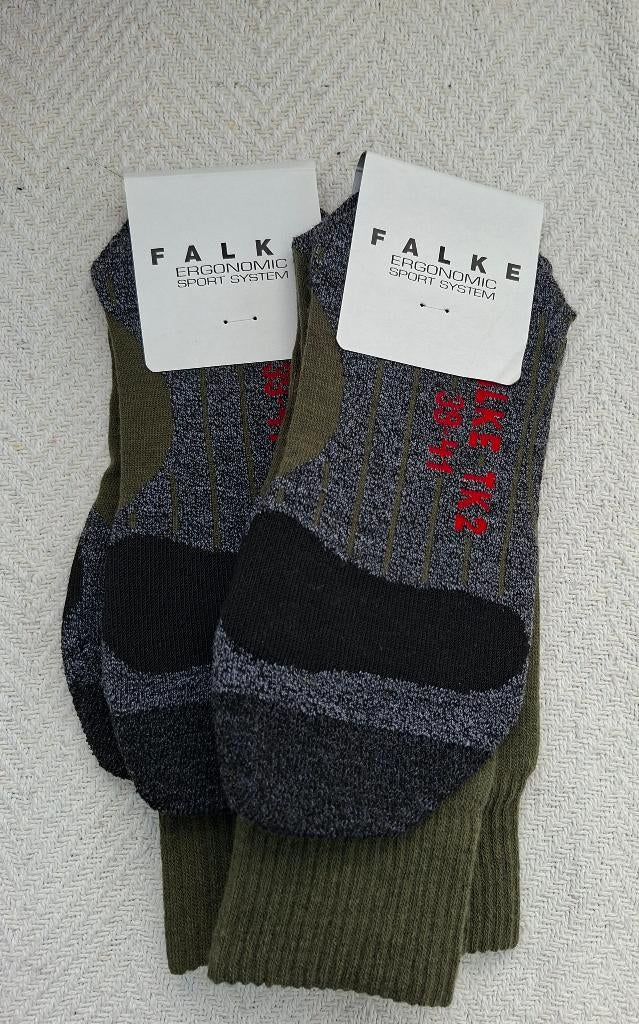 2 paar Falke TK2 Groen Wandelsokken, maat 39-41, Overige kleuren, Falke, Nieuw, FALKE KGaA