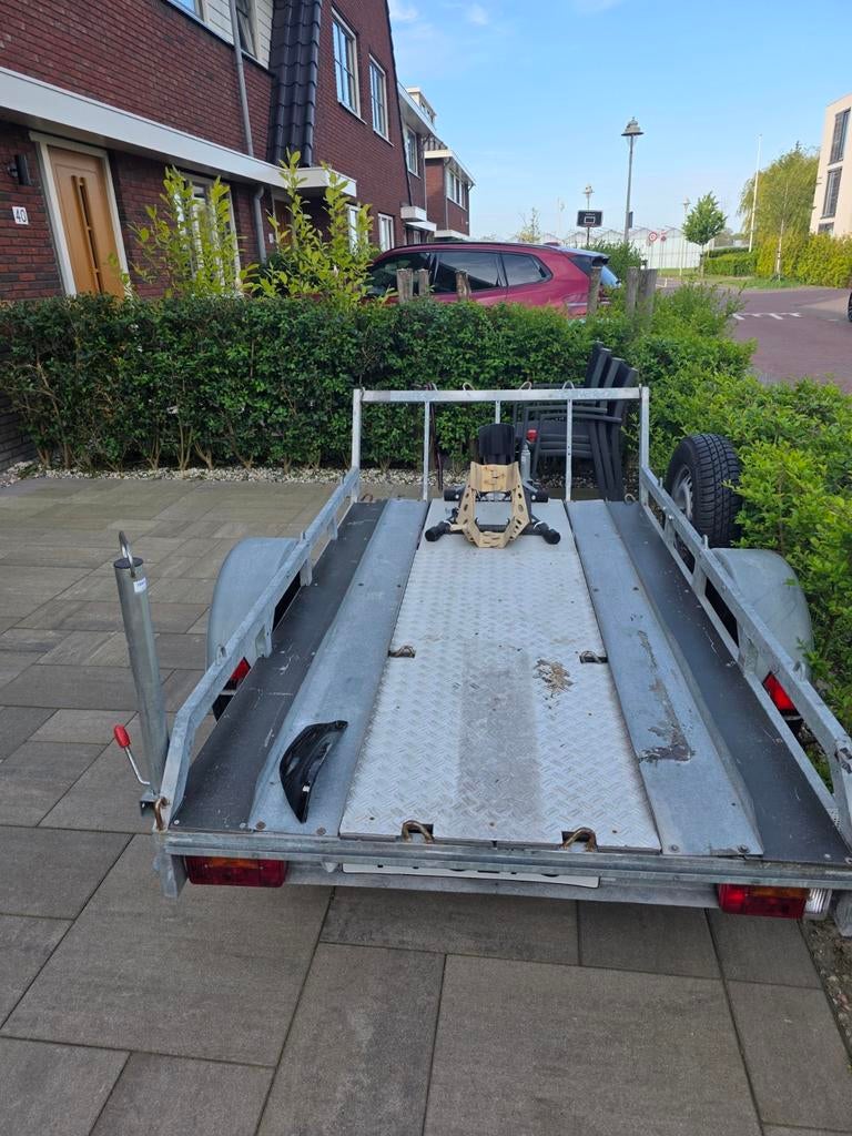 Stevige motortrailer / aanhanger voor 1 of 2 motoren, Auto diversen, Aanhangers en Bagagewagens, Ophalen of Verzenden, Gebruikt